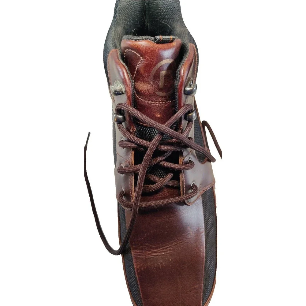 Rockport Elmbridge Mens Boots Size 8.5M Brown Black Leather Textile
